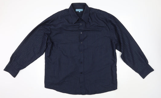 Mens UK Size XL greenwoods Blue  Button-Up Long Sleeve Casual Shirt