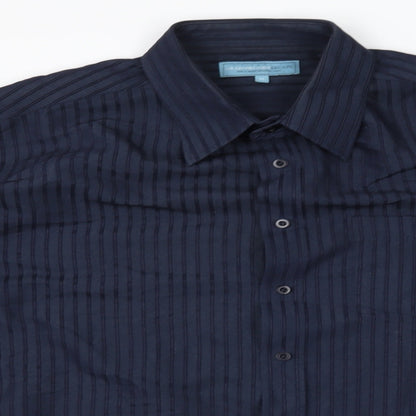 Mens UK Size XL greenwoods Blue  Button-Up Long Sleeve Casual Shirt