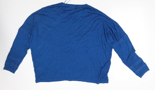 Womens UK Size XL M&S Blue Pullover Jumper