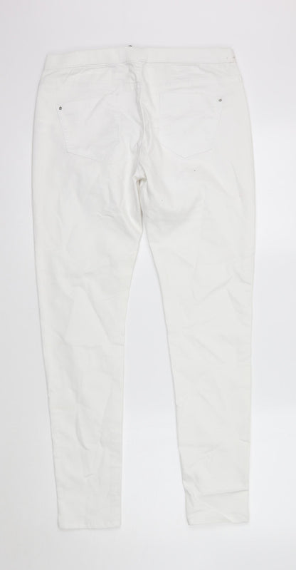 denim co Womens White   Jegging Jeans Size 12 L29 in -