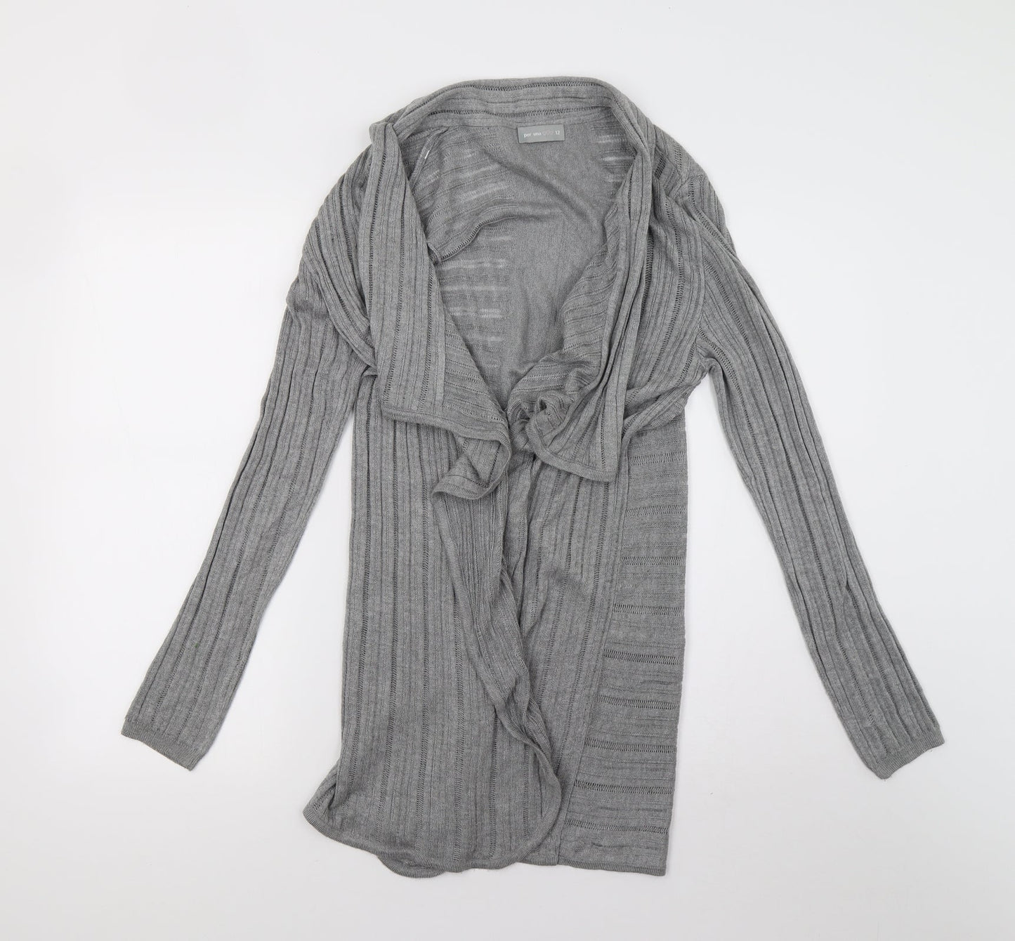 Womens UK Size 12 Per Una Grey Cardigan Jumper