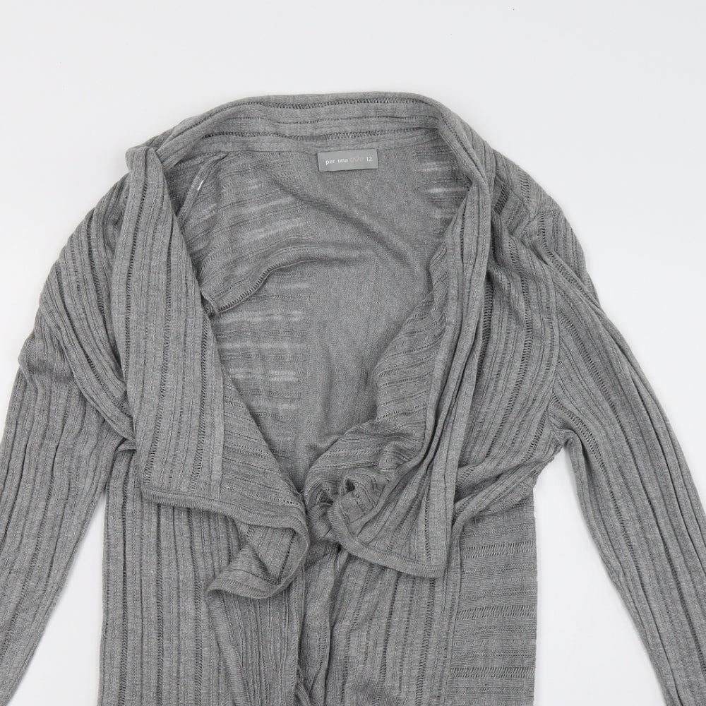 Womens UK Size 12 Per Una Grey Cardigan Jumper