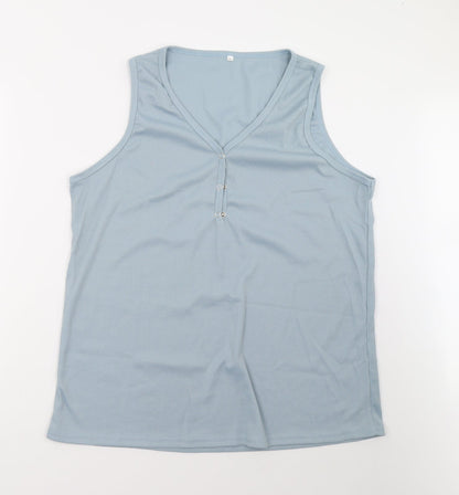 Womens UK Size  Preworn Blue Basic Tank