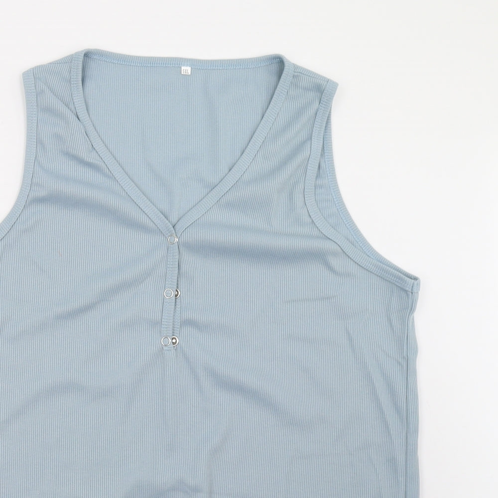 Womens UK Size  Preworn Blue Basic Tank