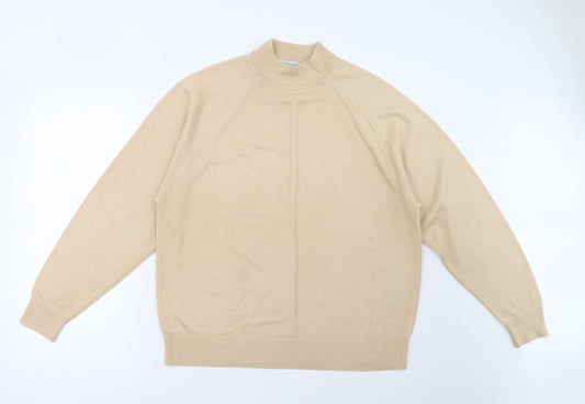 George Mens Beige  Knit Pullover Jumper