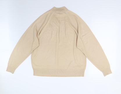 George Mens Beige  Knit Pullover Jumper