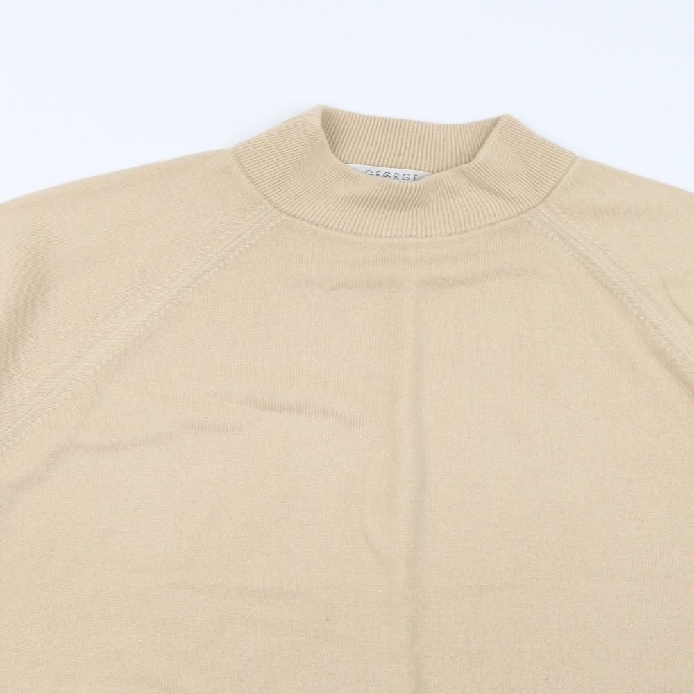 George Mens Beige  Knit Pullover Jumper