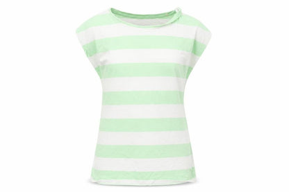 John Lewis Girls Green Striped  Basic T-Shirt Size 10 Years