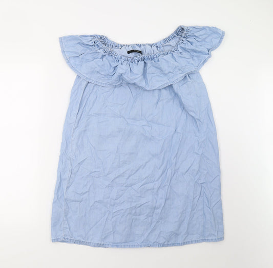 George Womens Blue   Basic Blouse Size 12