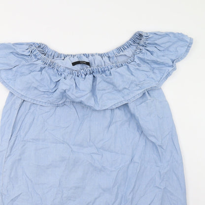 George Womens Blue   Basic Blouse Size 12