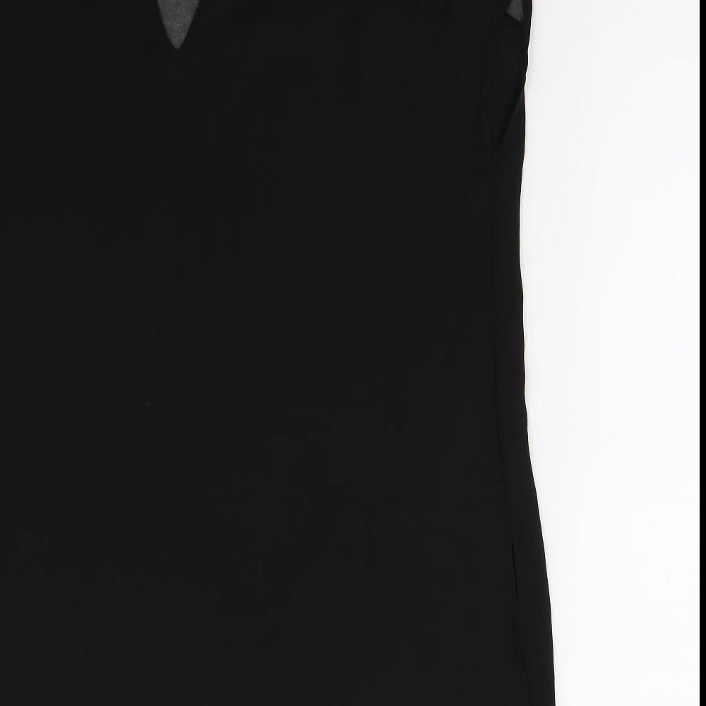 Womens UK Size L Preworn Black Basic Blouse