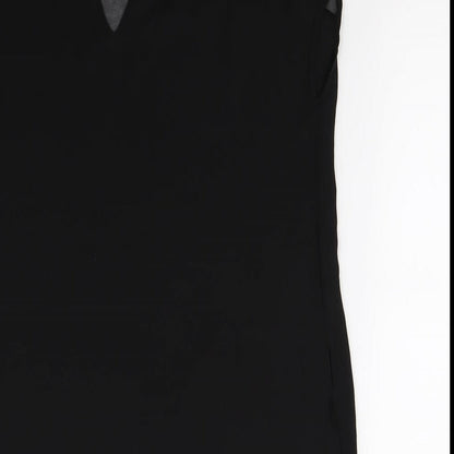 Womens UK Size L Preworn Black Basic Blouse