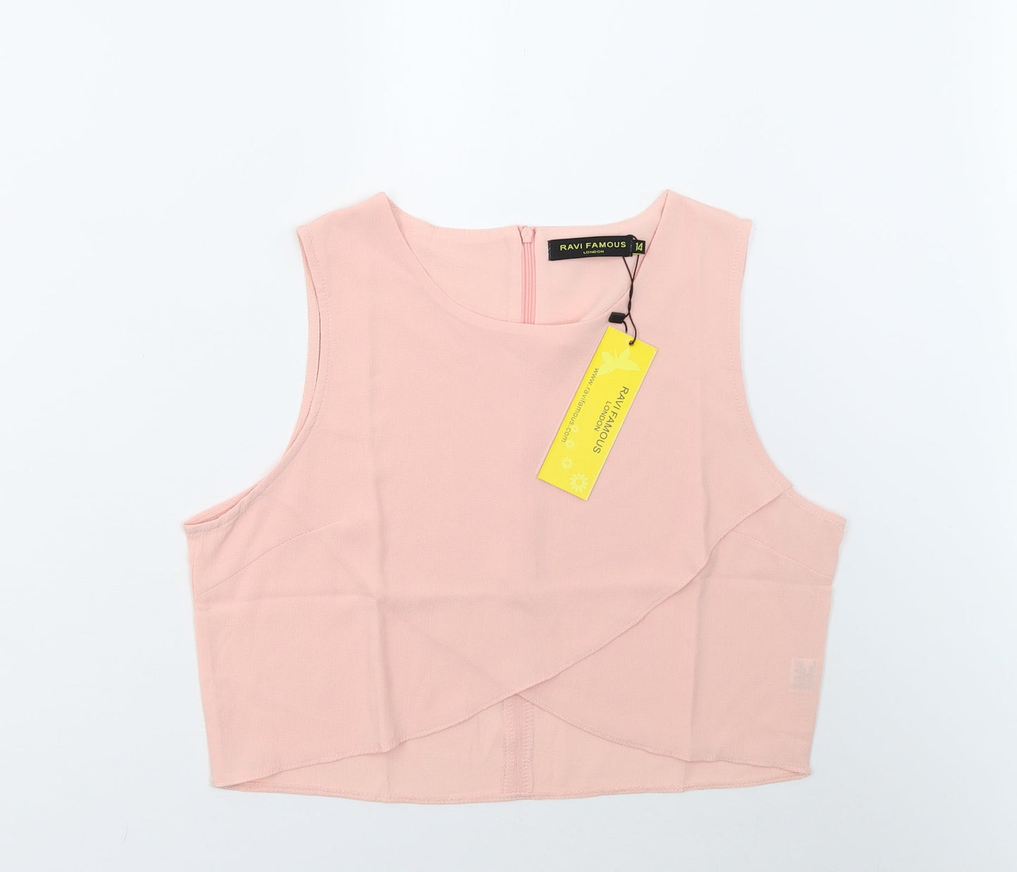 Womens UK Size 14 Ravi Famous Pink Basic Blouse