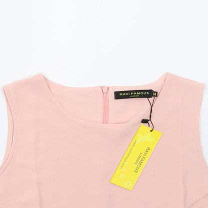 Womens UK Size 14 Ravi Famous Pink Basic Blouse