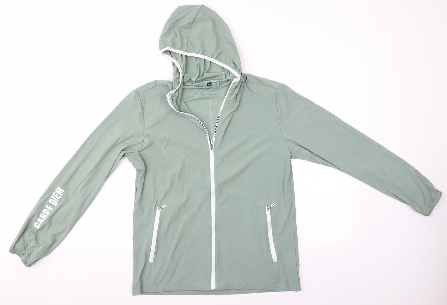 Carte Diem Womens Green   Windbreaker Coat Size L  - Carpe Diem Coat