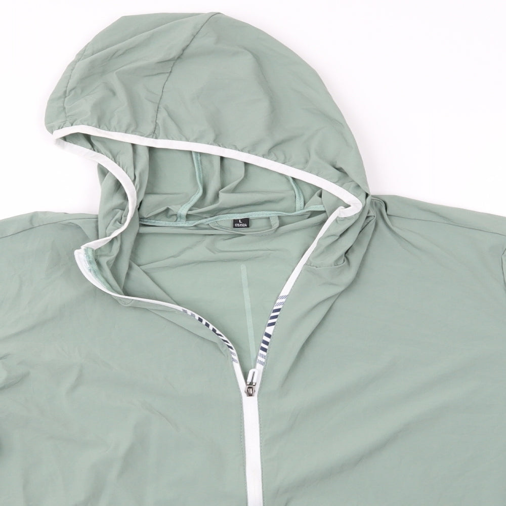 Carte Diem Womens Green   Windbreaker Coat Size L  - Carpe Diem Coat