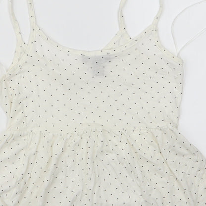 Primark Womens Ivory Polka Dot  Camisole T-Shirt Size 4