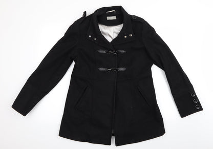 Womens UK Size 14 Wallis Black Overcoat
