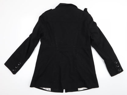 Womens UK Size 14 Wallis Black Overcoat