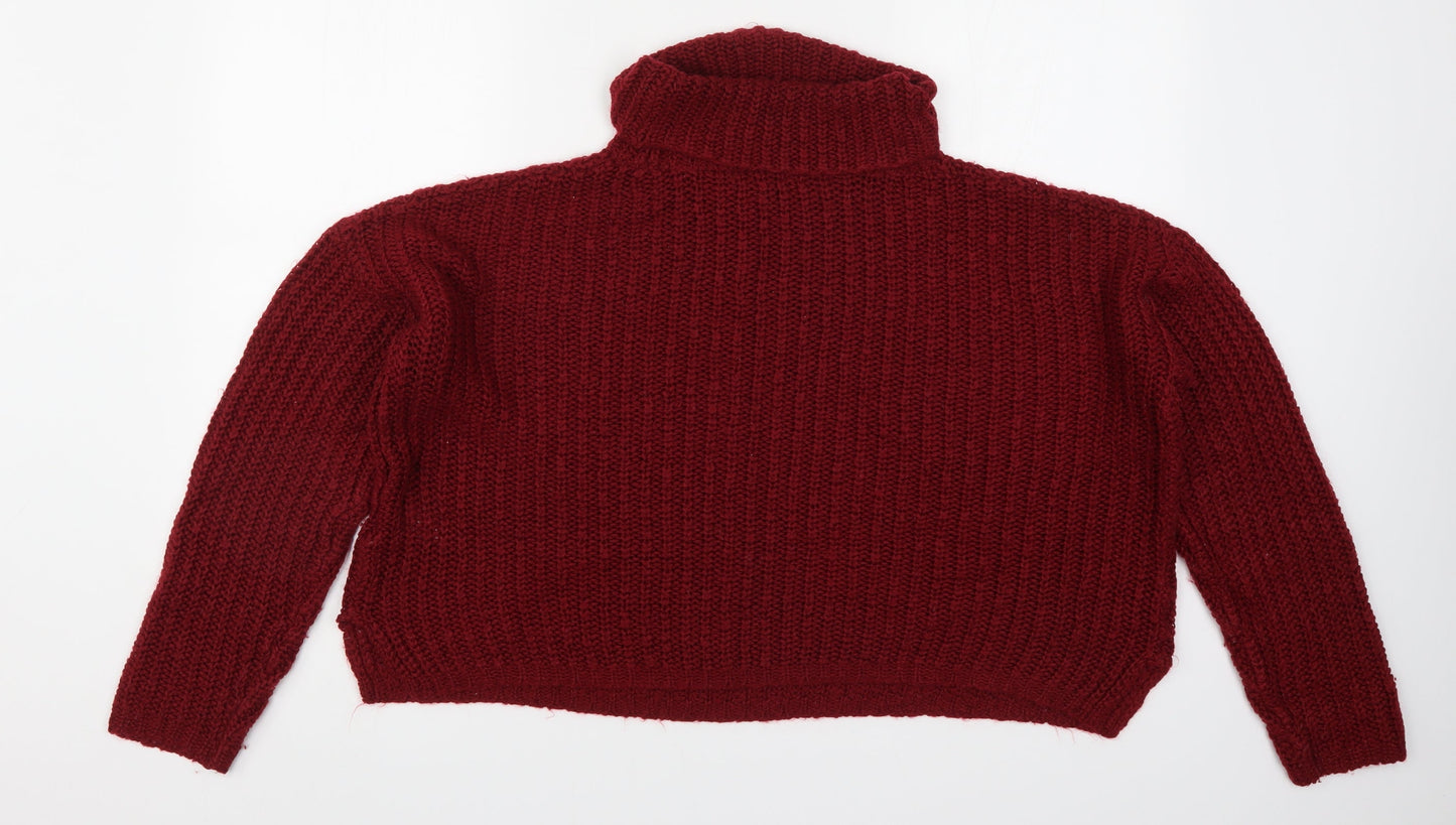 Primark Womens Red  Knit Pullover Jumper Size 12