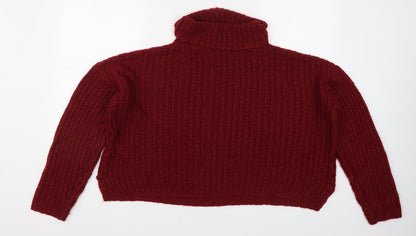 Primark Womens Red  Knit Pullover Jumper Size 12