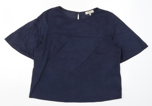 Papaya Womens Blue   Basic T-Shirt Size 14