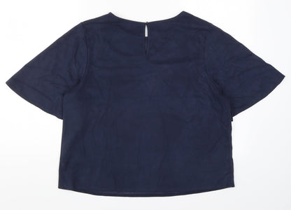 Papaya Womens Blue   Basic T-Shirt Size 14