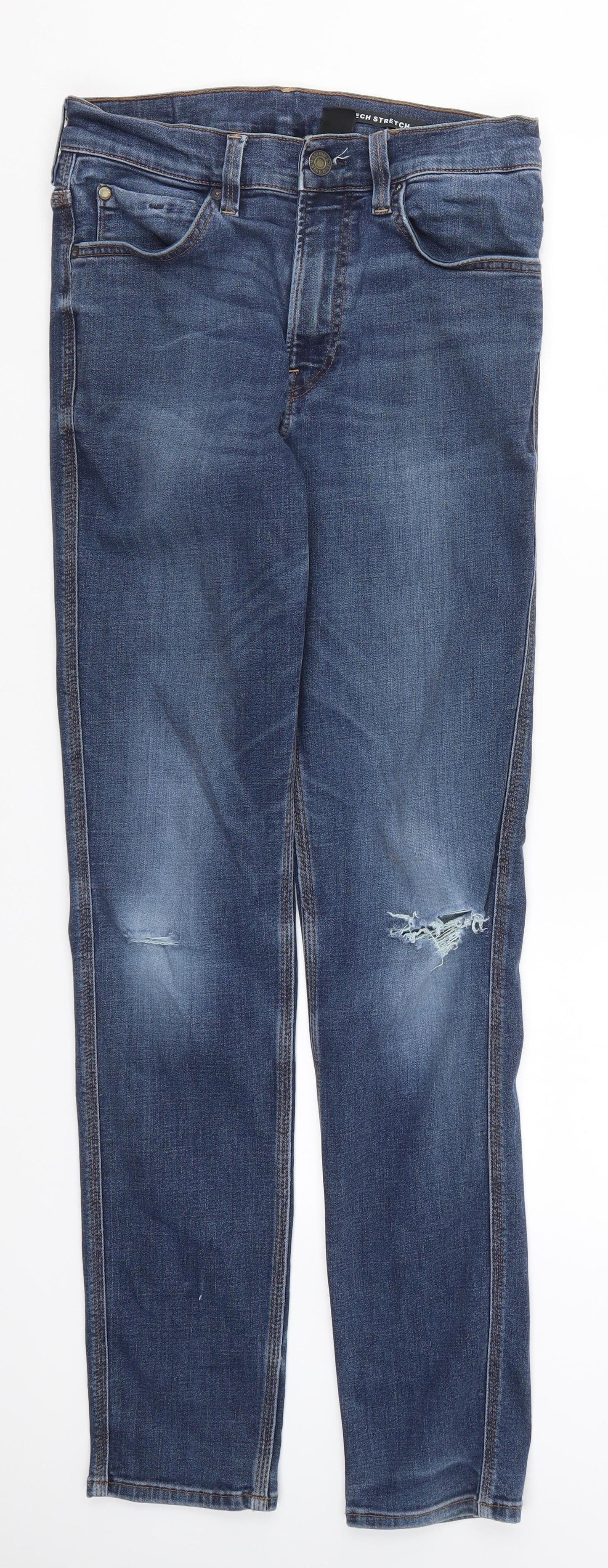 H&M Mens Blue  Denim Straight Jeans Size 31 L34 in