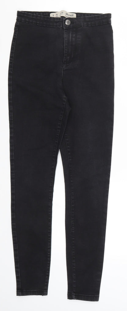 Denim Co Womens Black  Denim Skinny Jeans Size 8 L27 in