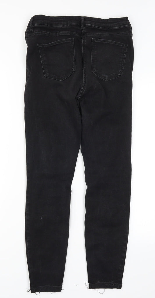 NEXT Womens Black  Denim Skinny Jeans Size 10 L28 in
