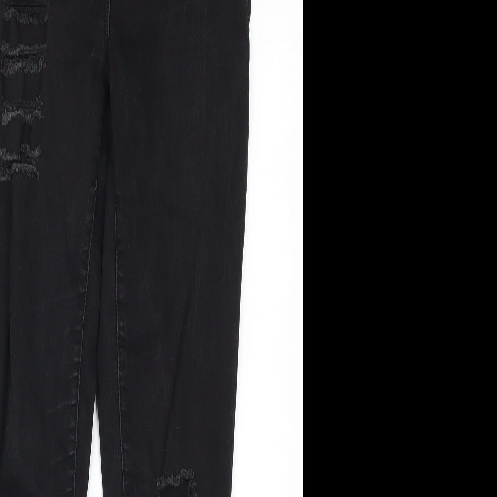 NEXT Womens Black  Denim Skinny Jeans Size 10 L28 in