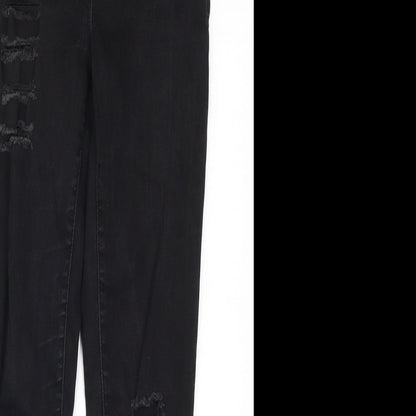 NEXT Womens Black  Denim Skinny Jeans Size 10 L28 in