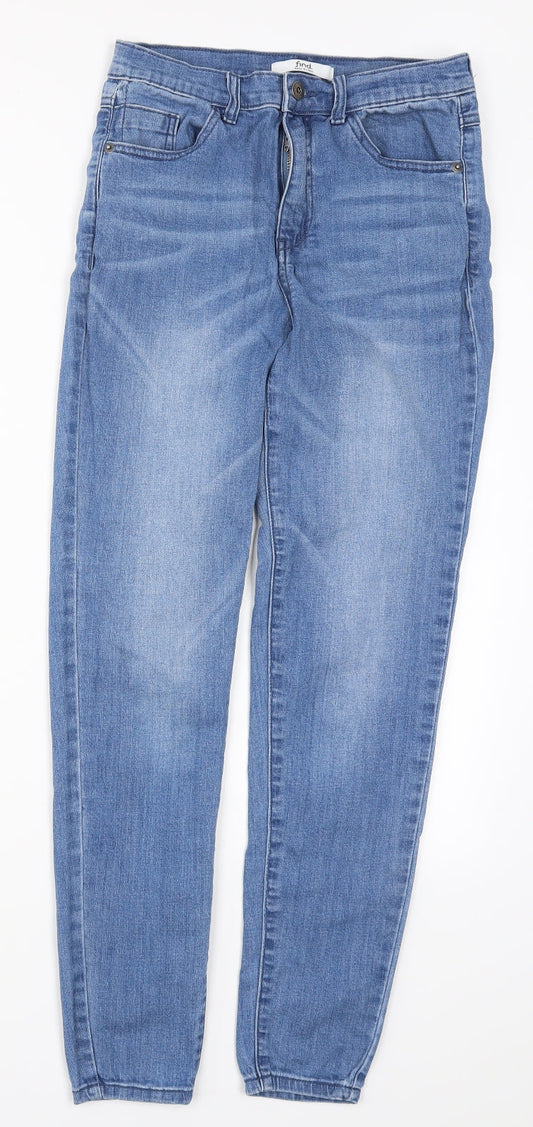Find Womens Blue  Denim Tapered Jeans Size 28 in L28.5 in