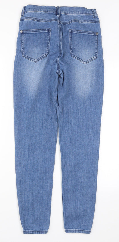 Find Womens Blue  Denim Tapered Jeans Size 28 in L28.5 in