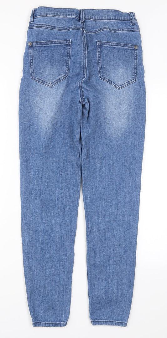 Find Womens Blue  Denim Tapered Jeans Size 28 in L28.5 in