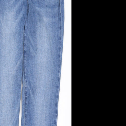 Find Womens Blue  Denim Tapered Jeans Size 28 in L28.5 in