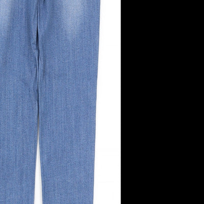 Find Womens Blue  Denim Tapered Jeans Size 28 in L28.5 in