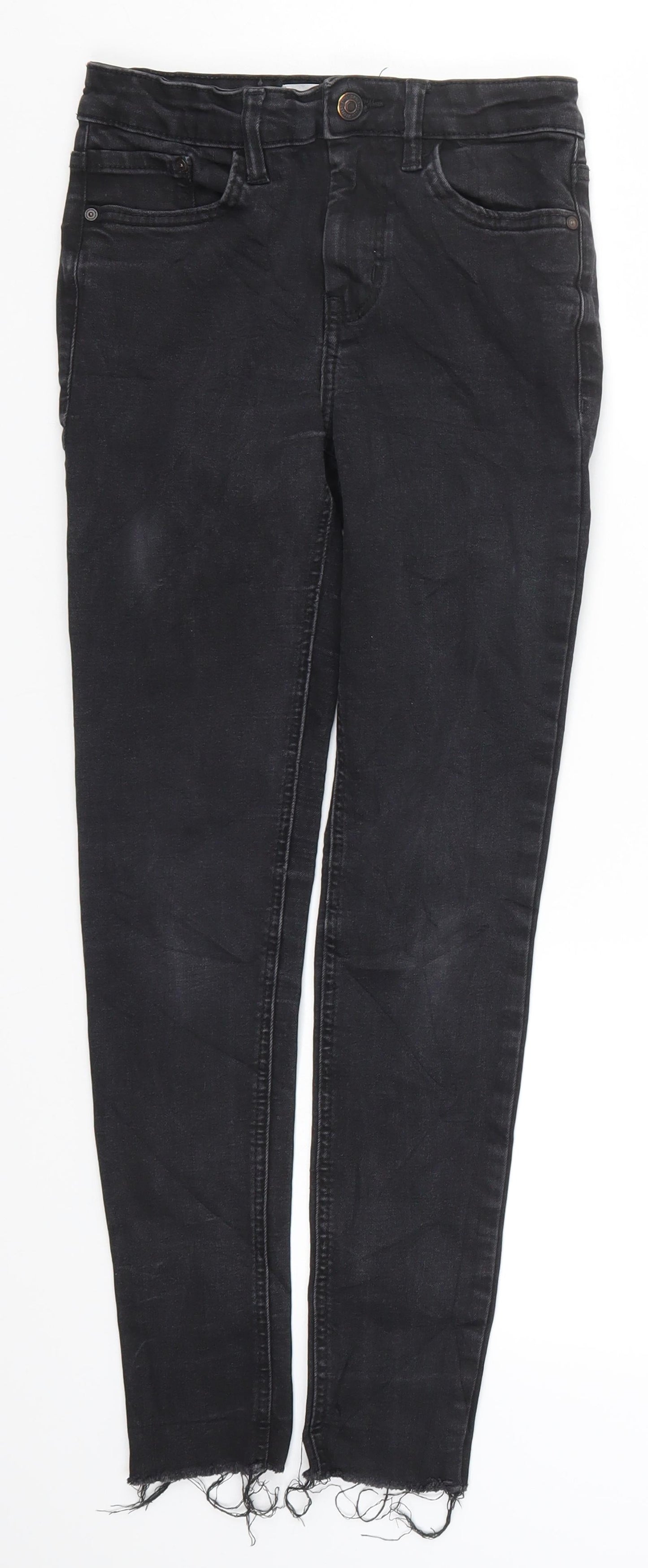 Womens UK Size 4 MNG Regular Fit Skinny Black Jeans