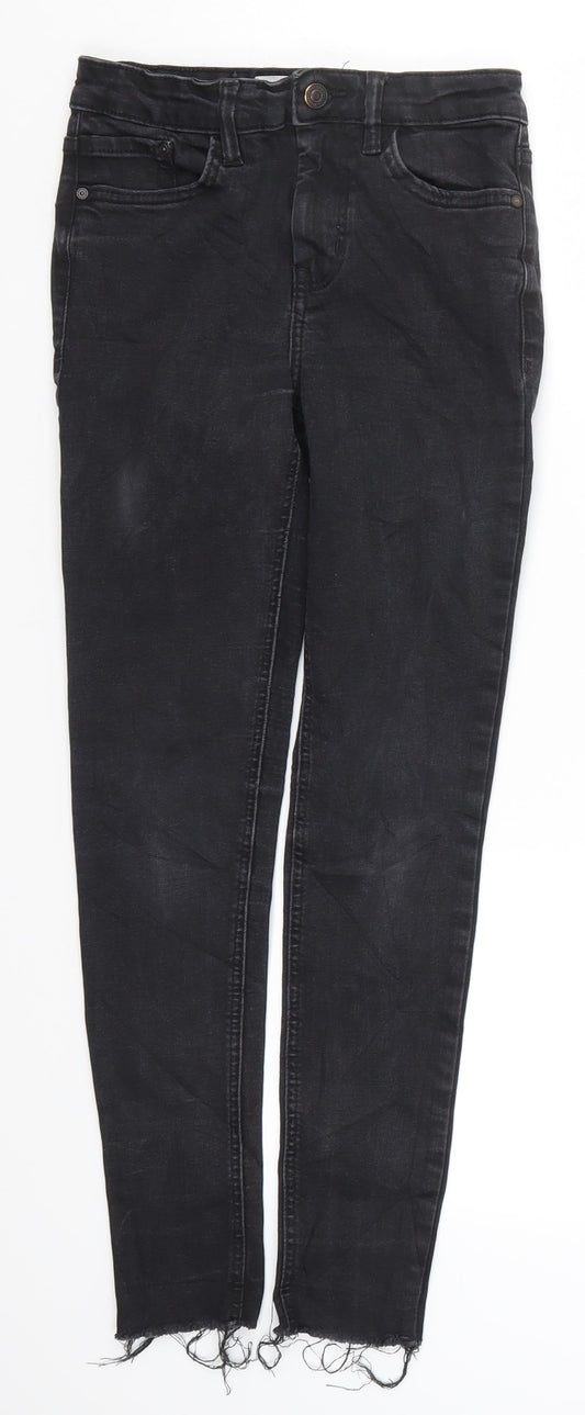 Womens UK Size 4 MNG Regular Fit Skinny Black Jeans