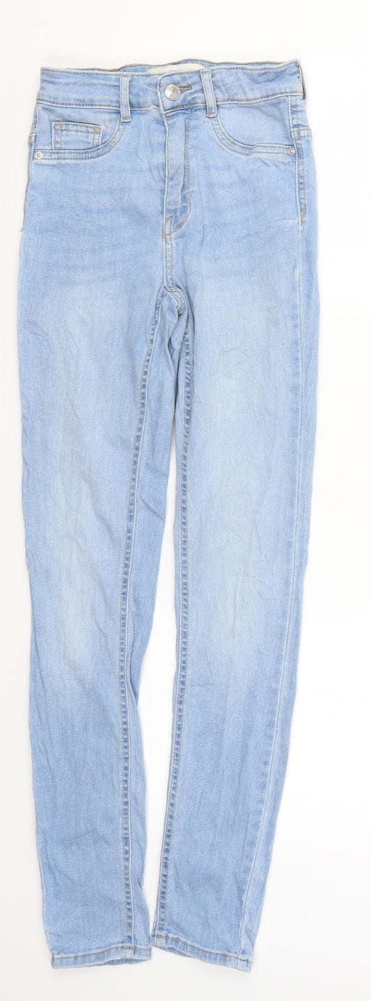 Womens UK Size XS Gina Tricot Regular Fit Skinny Blue Jeans