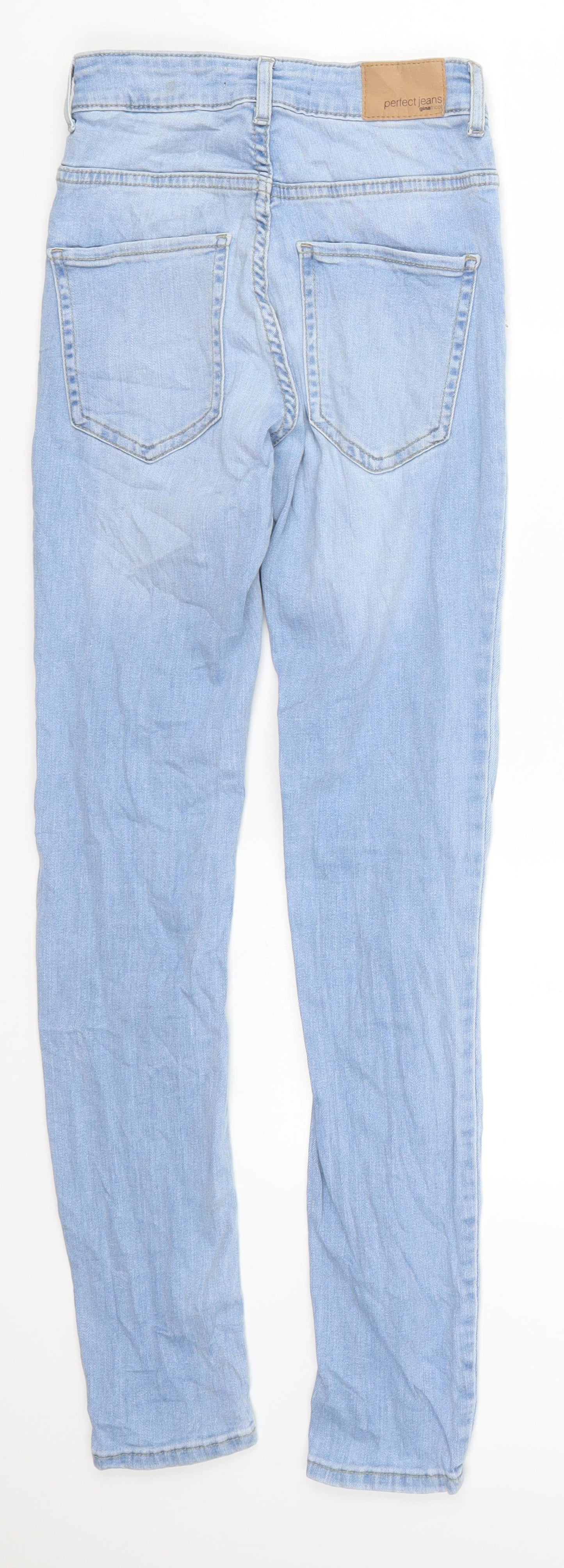Womens UK Size XS Gina Tricot Regular Fit Skinny Blue Jeans