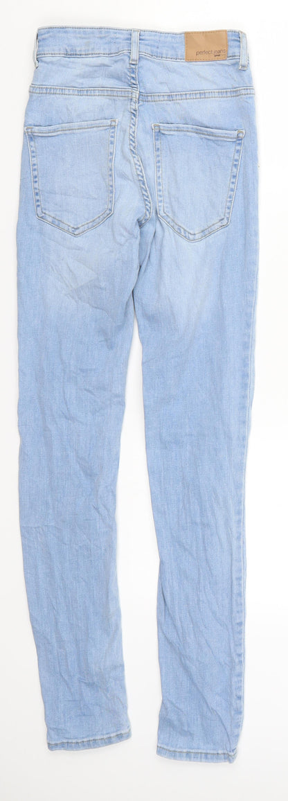 Womens UK Size XS Gina Tricot Regular Fit Skinny Blue Jeans