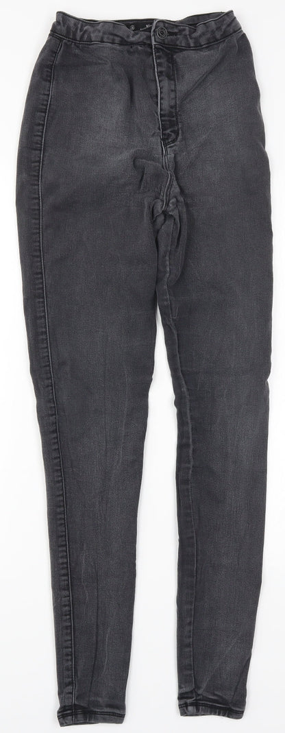 Missguided Womens Grey  Denim Skinny Jeans Size 10 L31 in