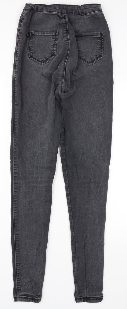 Missguided Womens Grey  Denim Skinny Jeans Size 10 L31 in