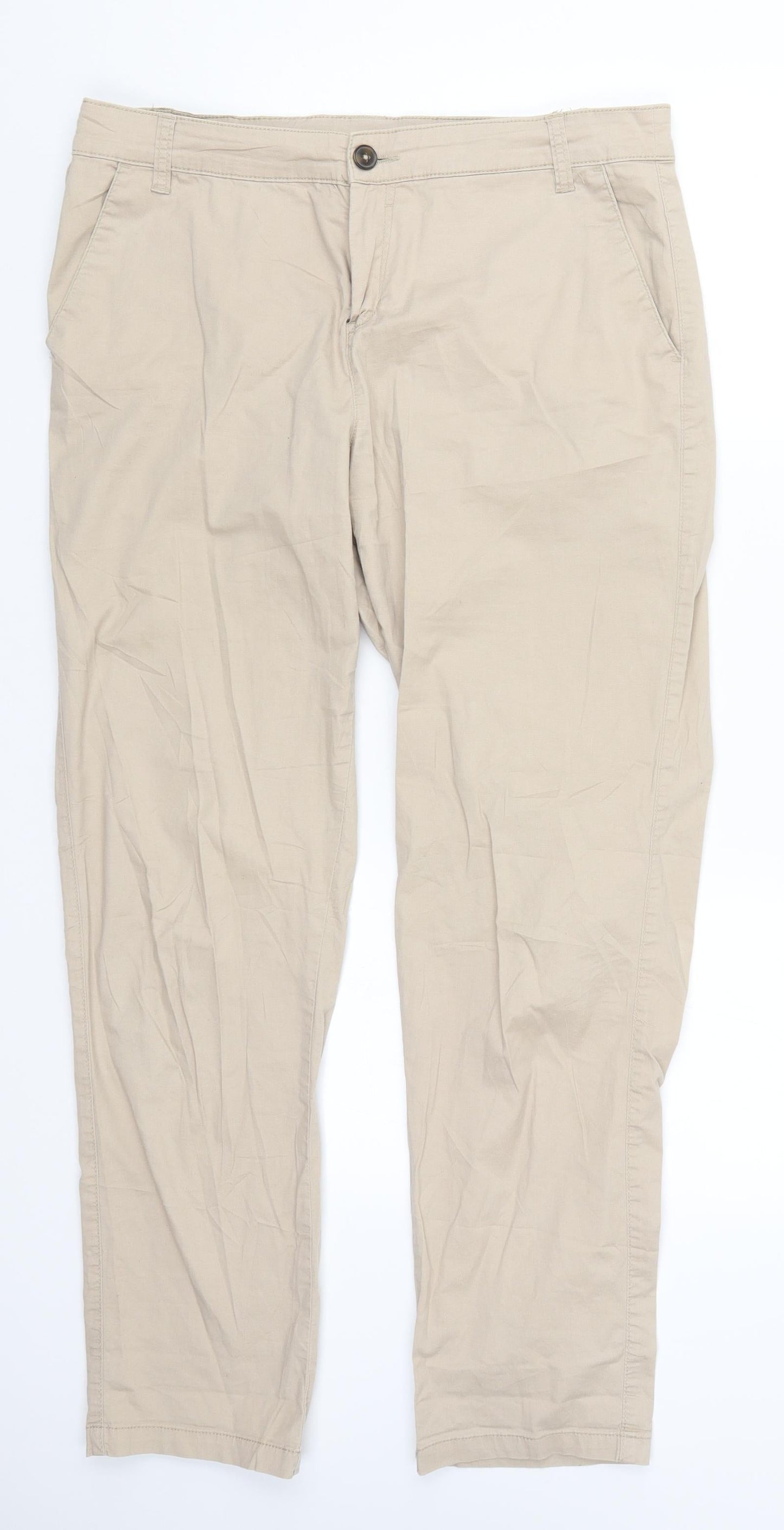 Yessica Womens Beige   Trousers  Size 12 L28 in