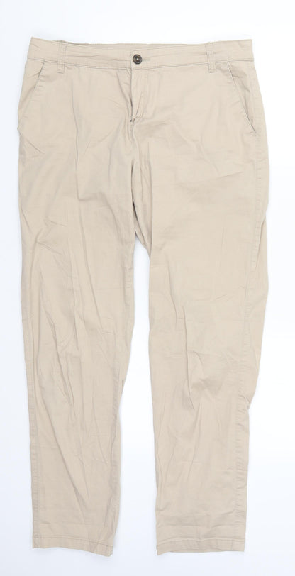 Yessica Womens Beige   Trousers  Size 12 L28 in