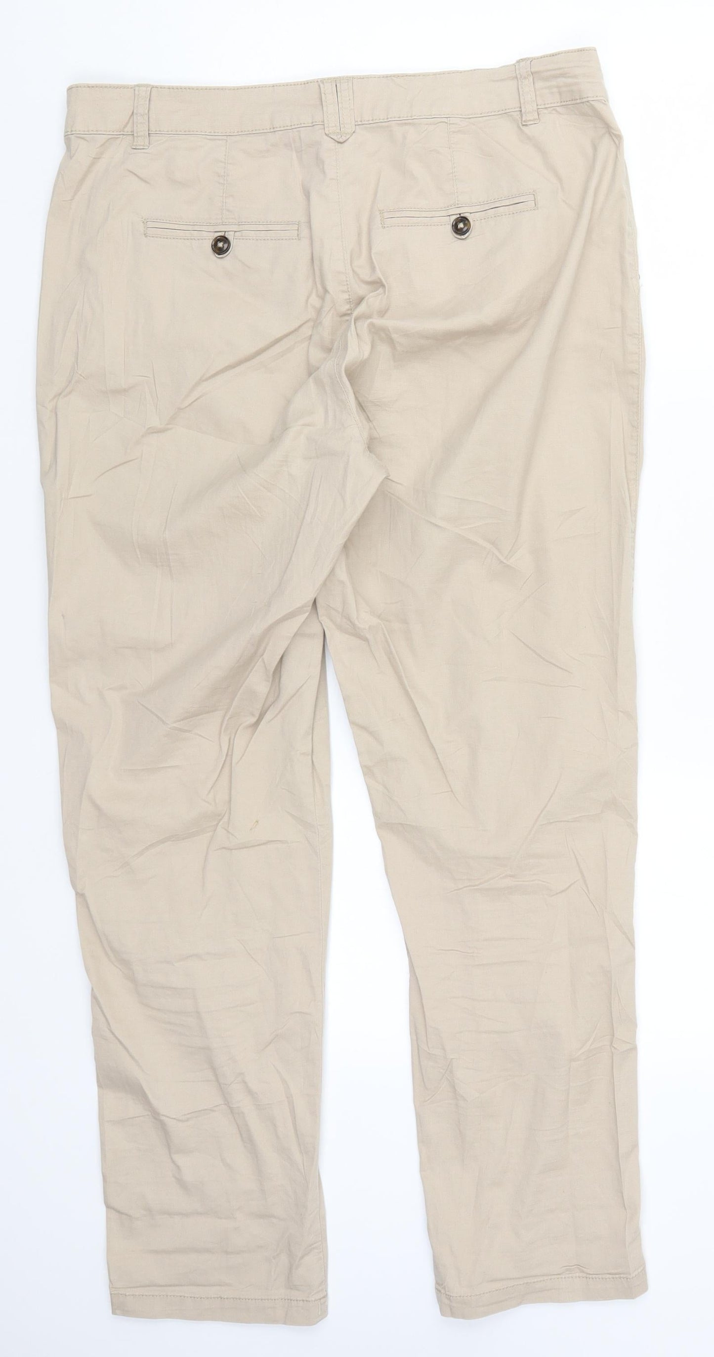 Yessica Womens Beige   Trousers  Size 12 L28 in