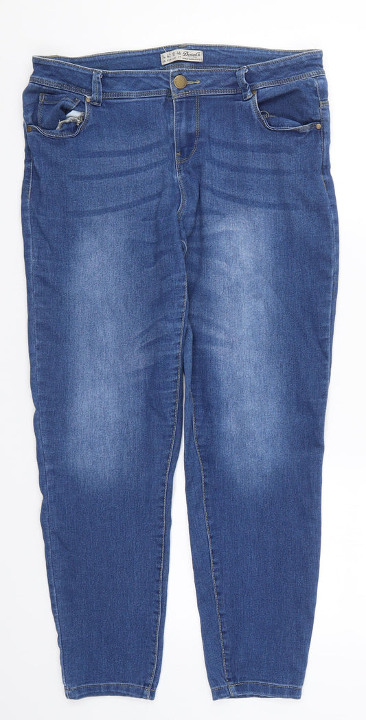 Denim Co Womens Blue  Denim Skinny Jeans Size 14 L24 in