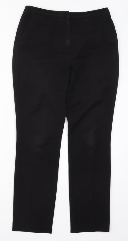 Womens UK Size 8 Papaya Regular Fit  Black Trousers