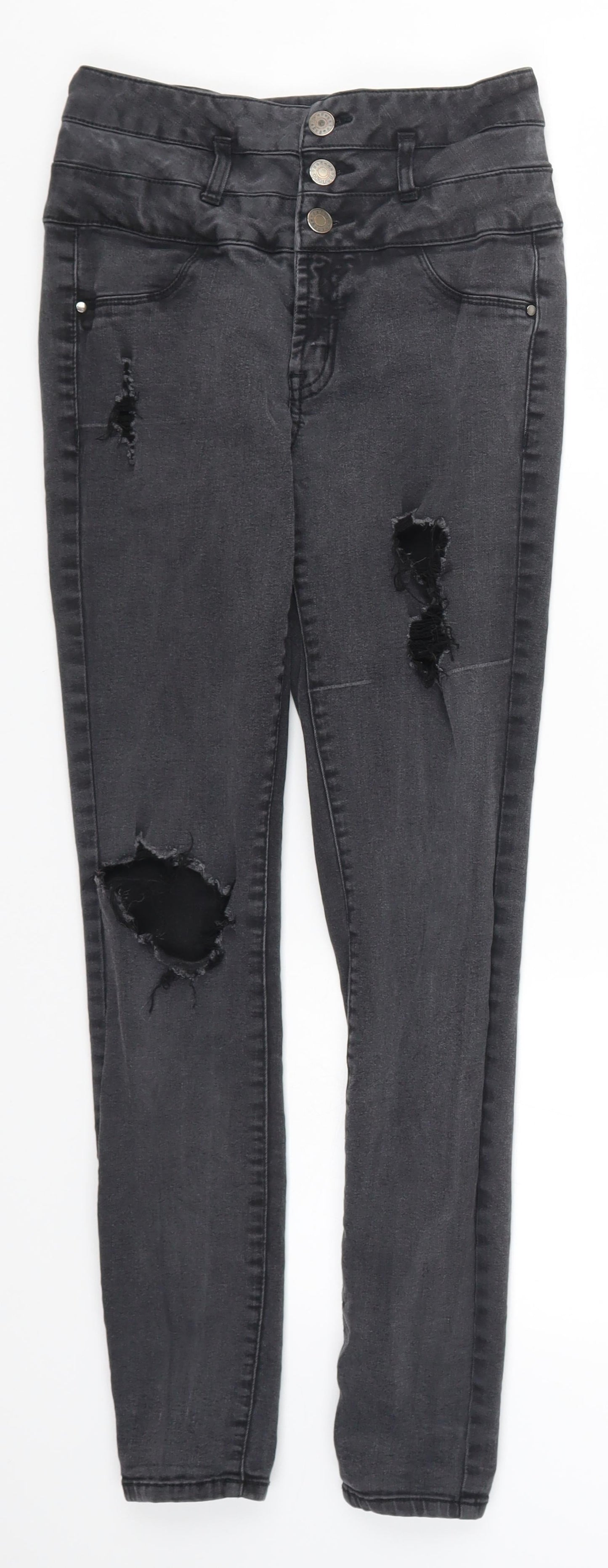 Refuge Womens Grey  Denim Skinny Jeans Size 24 in L26 in